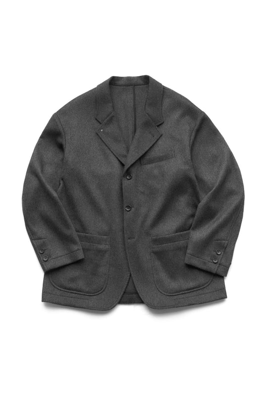 Porter Classic - CASHMERE TAILORED JACKET (BABY CASH) - CHARCOAL GRAY