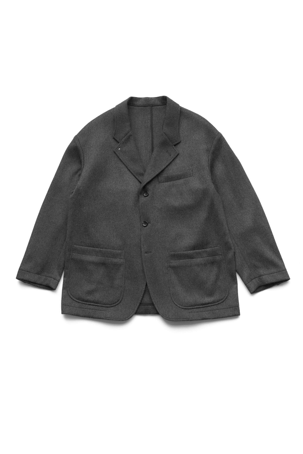 Porter Classic - CASHMERE TAILORED JACKET (BABY CASH) - CHARCOAL GRAY