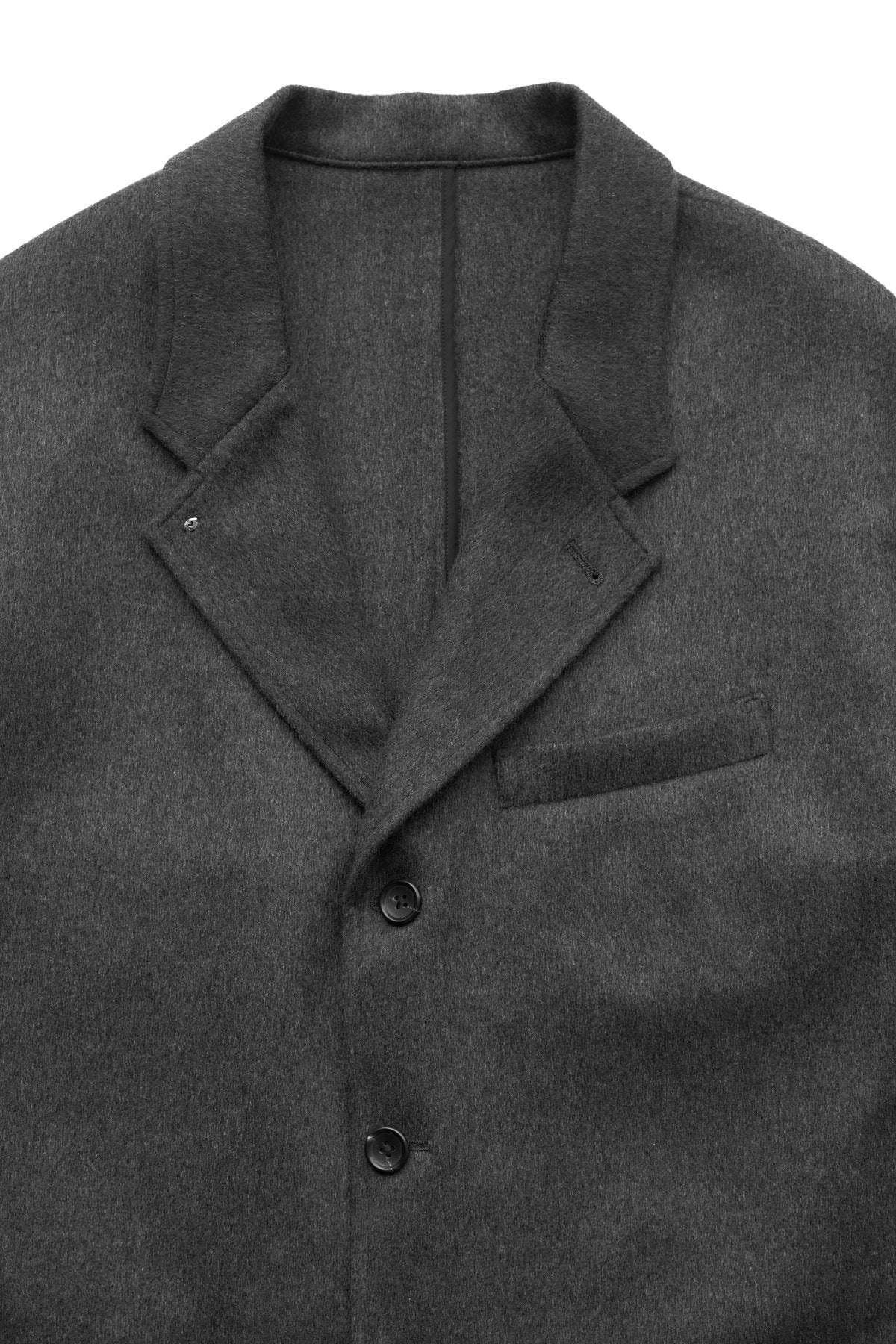 Porter Classic - CASHMERE TAILORED JACKET (BABY CASH) - CHARCOAL GRAY