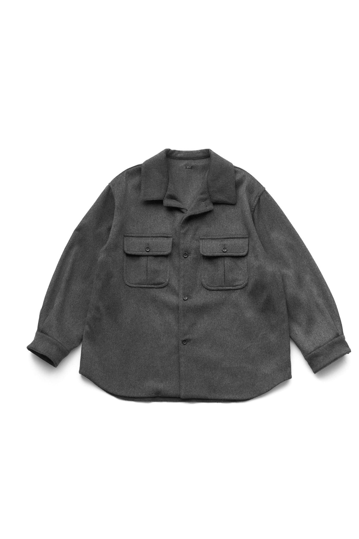 Porter Classic - CASHMERE PCO SHIRT (BABY CASH) - CHARCOAL GRAY