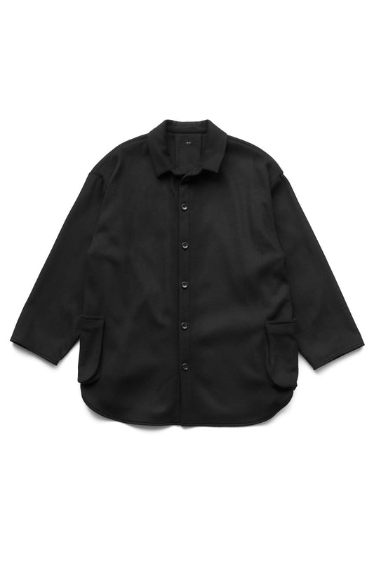 Porter Classic - CASHMERE SHIRT JACKET (BABY CASH) - BLACK