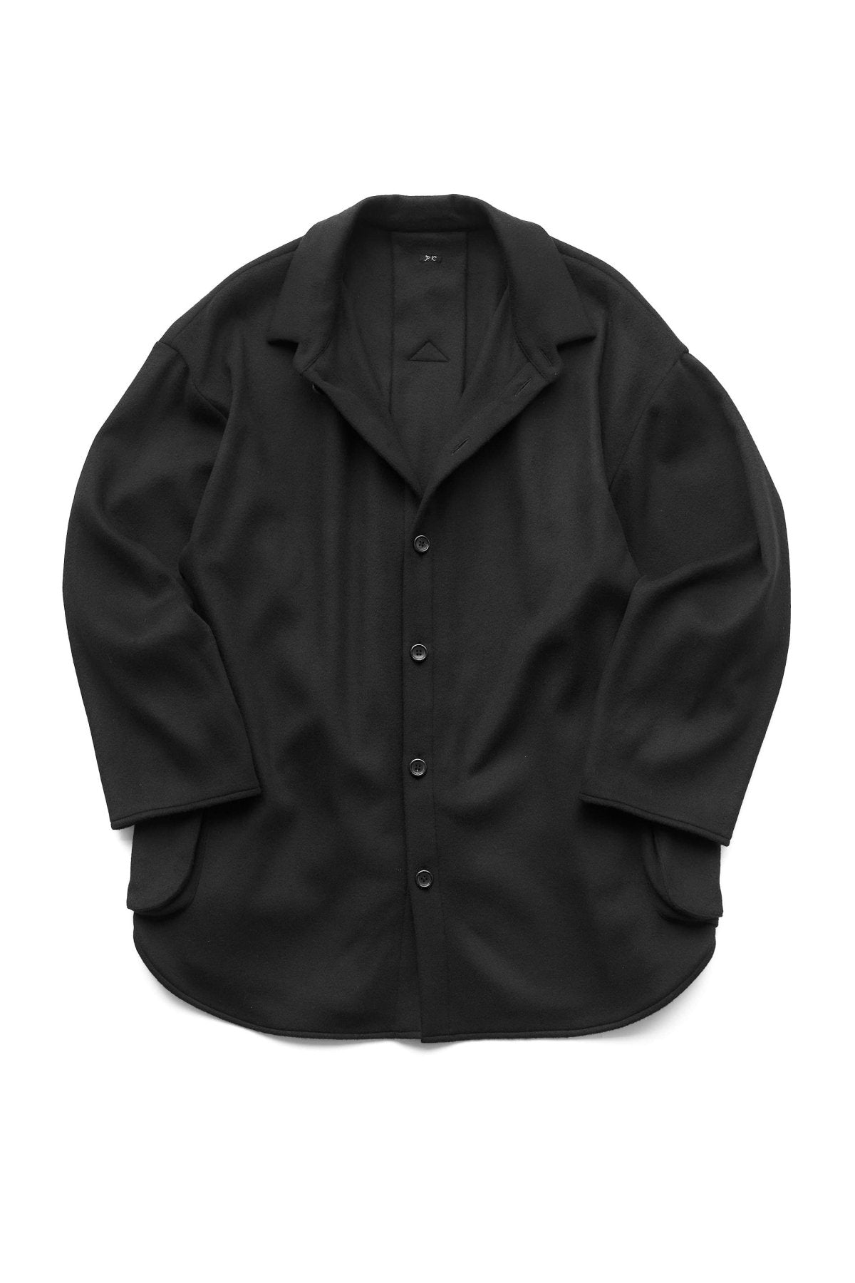 Porter Classic - CASHMERE SHIRT JACKET (BABY CASH) - BLACK