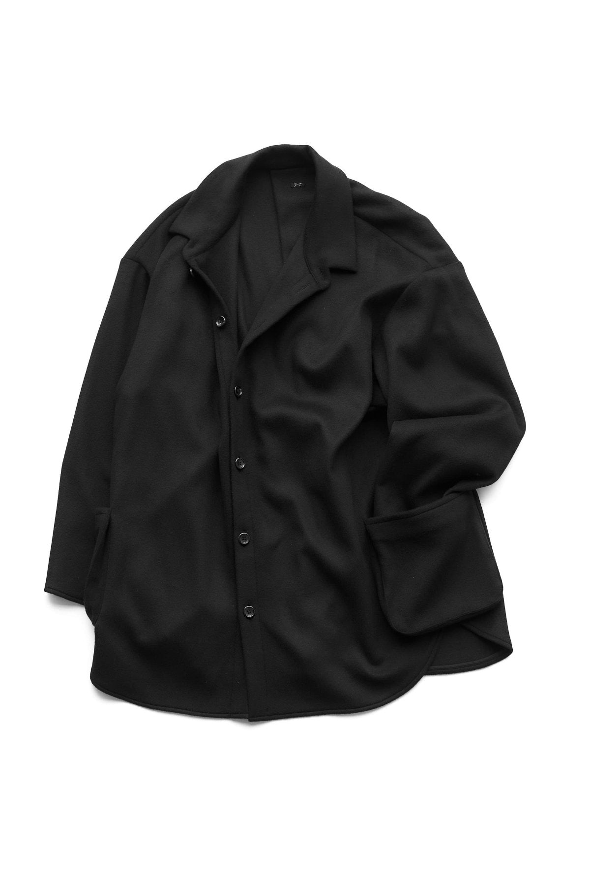 Porter Classic - CASHMERE SHIRT JACKET (BABY CASH) - BLACK