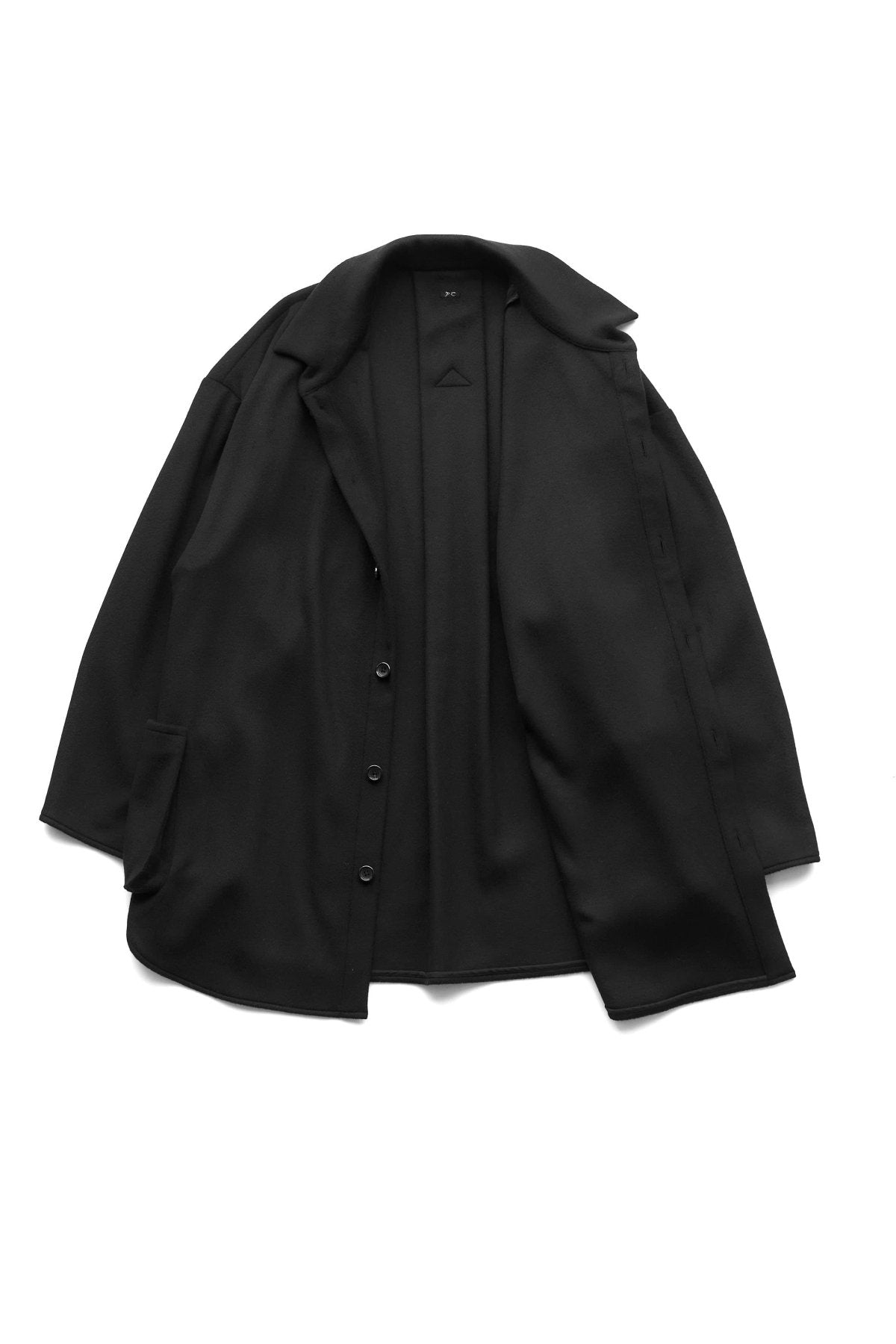 Porter Classic - CASHMERE SHIRT JACKET (BABY CASH) - BLACK