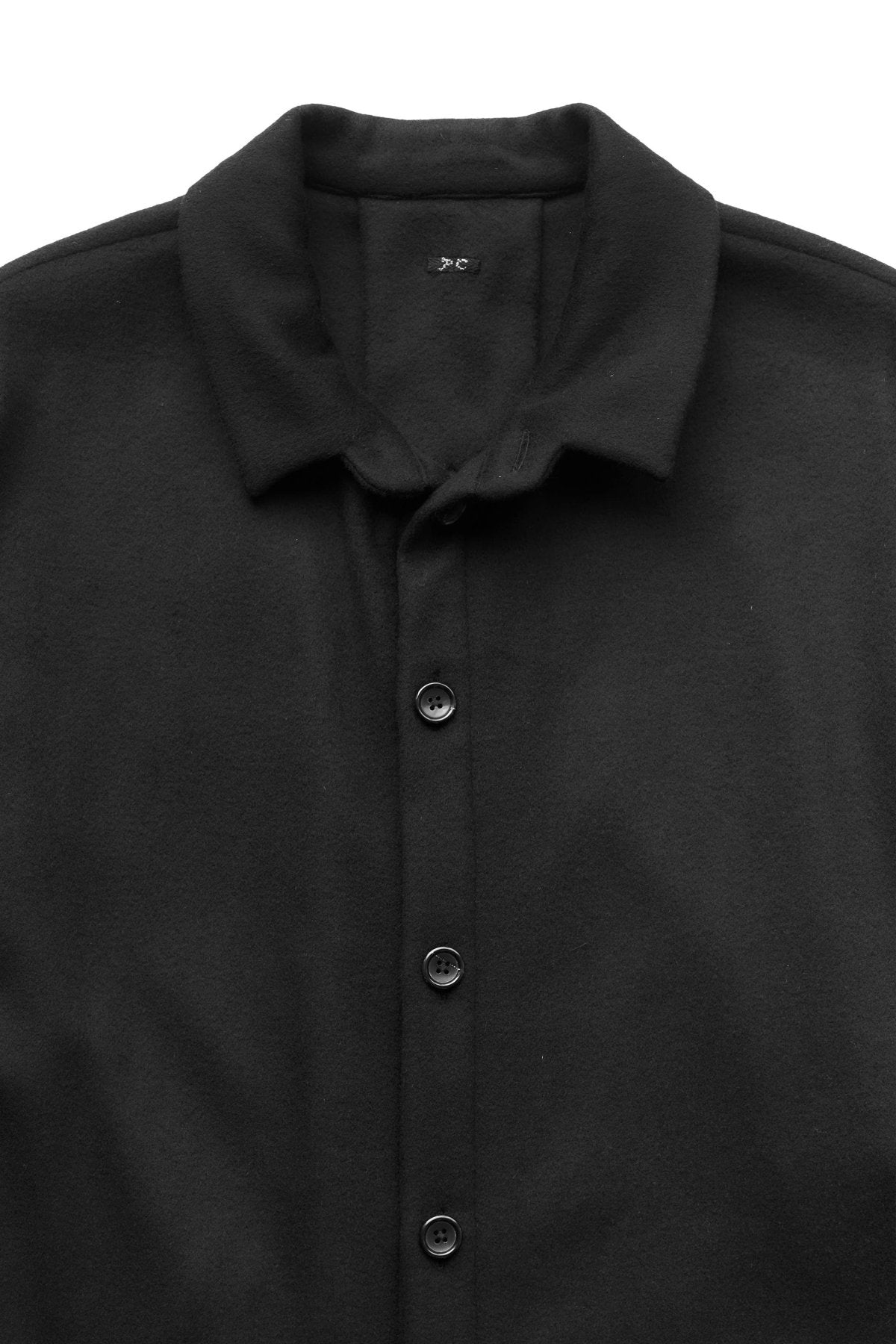 Porter Classic - CASHMERE SHIRT JACKET (BABY CASH) - BLACK