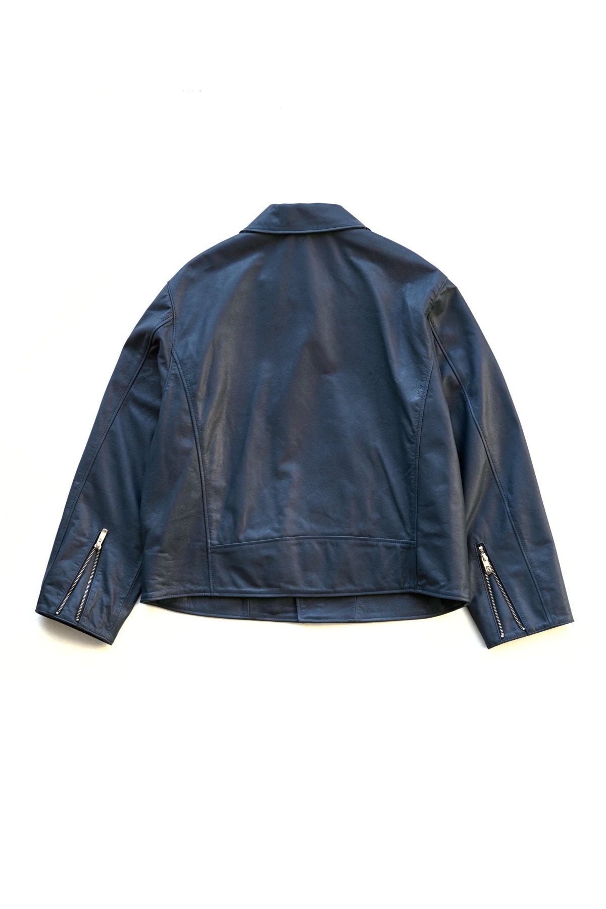 Porter Classic - PC RIDERS JACKET W/LOVE&PEACE SILVER - NAVY