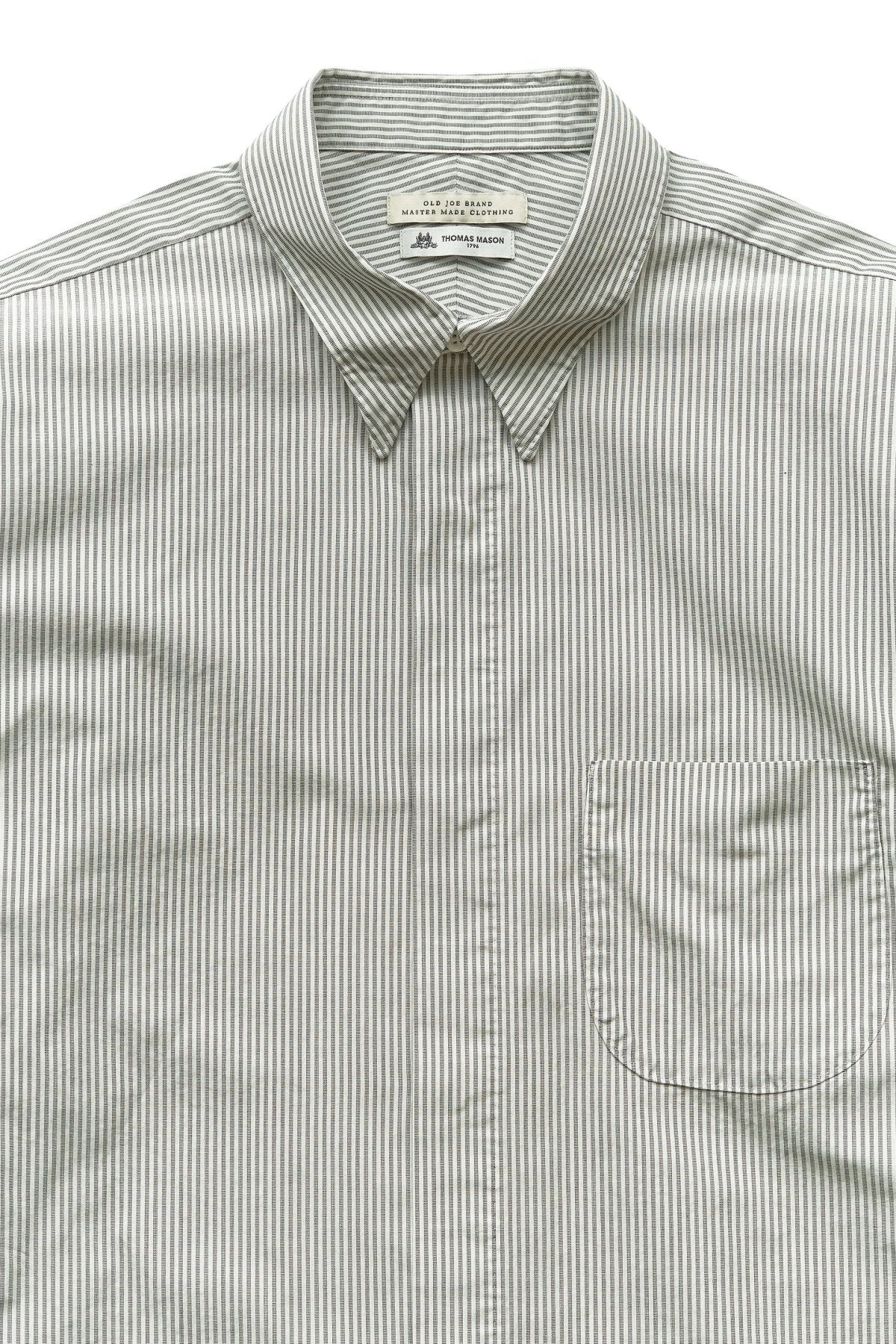 OLD JOE - HIDDEN BUTTON COLLAR SHIRTS - BLACK STRIPE