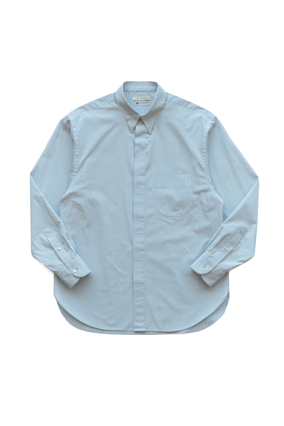 OLD JOE - HIDDEN BUTTON COLLAR SHIRTS - AZUR STRIPE