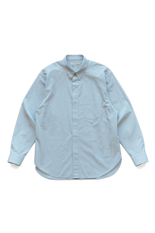 OLD JOE - HIDDEN BUTTON COLLAR SHIRTS - AZUR STRIPE