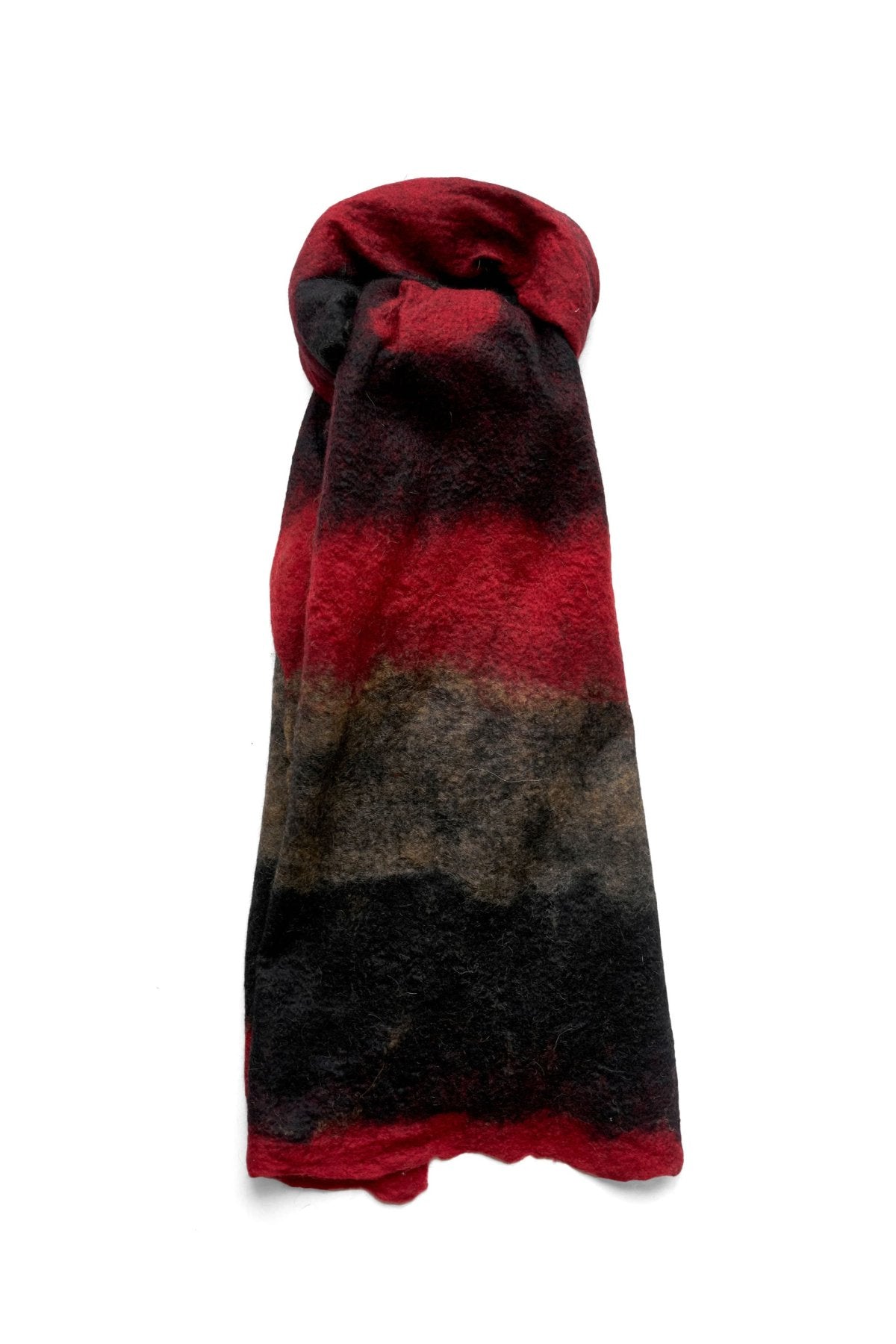 SILVANA MANETTI - CASHMERE WOOL STOLE - BARBARO RED/BLACK No.31