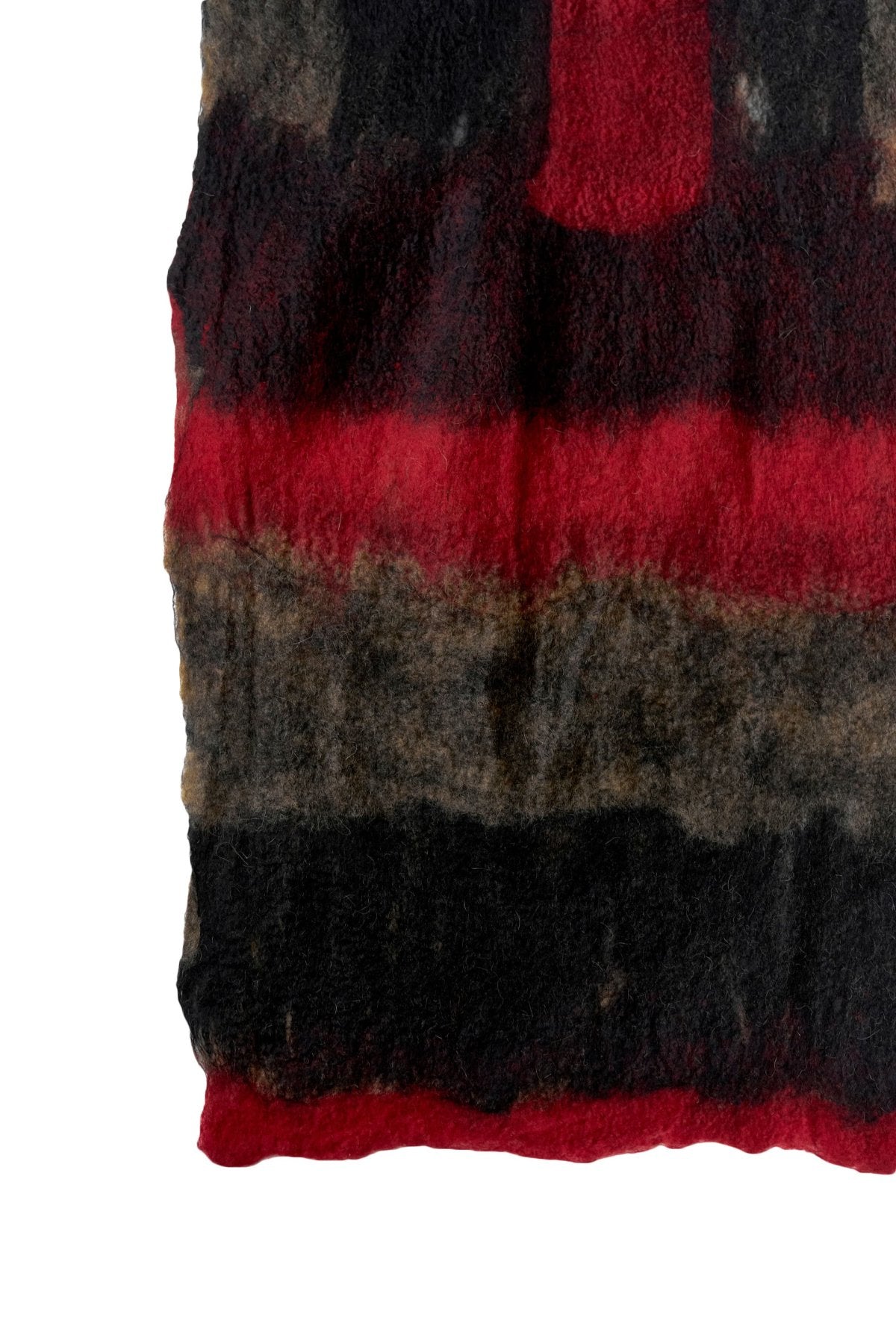 SILVANA MANETTI - CASHMERE WOOL STOLE - BARBARO RED/BLACK No.31