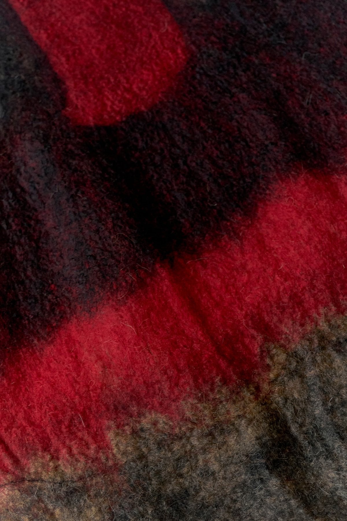 SILVANA MANETTI - CASHMERE WOOL STOLE - BARBARO RED/BLACK No.31