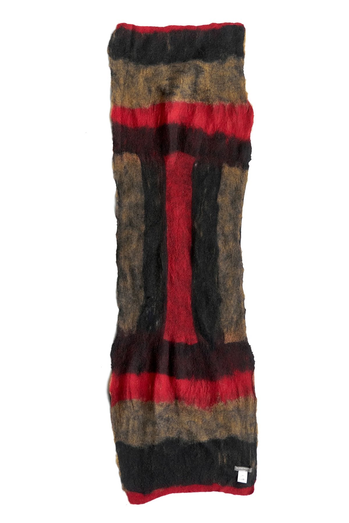 SILVANA MANETTI - CASHMERE WOOL STOLE - BARBARO RED/BLACK No.32