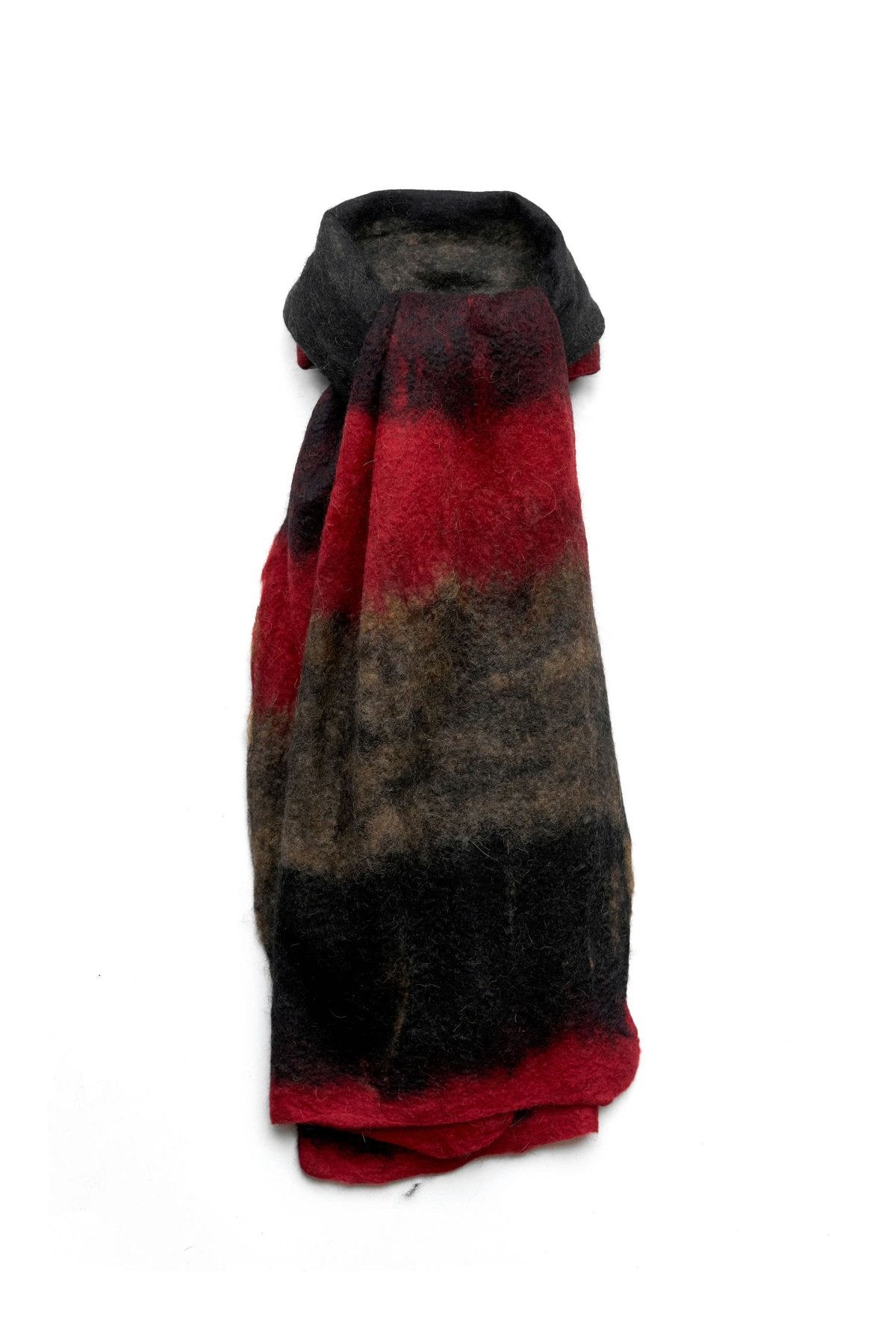 SILVANA MANETTI - CASHMERE WOOL STOLE - BARBARO RED/BLACK No.33