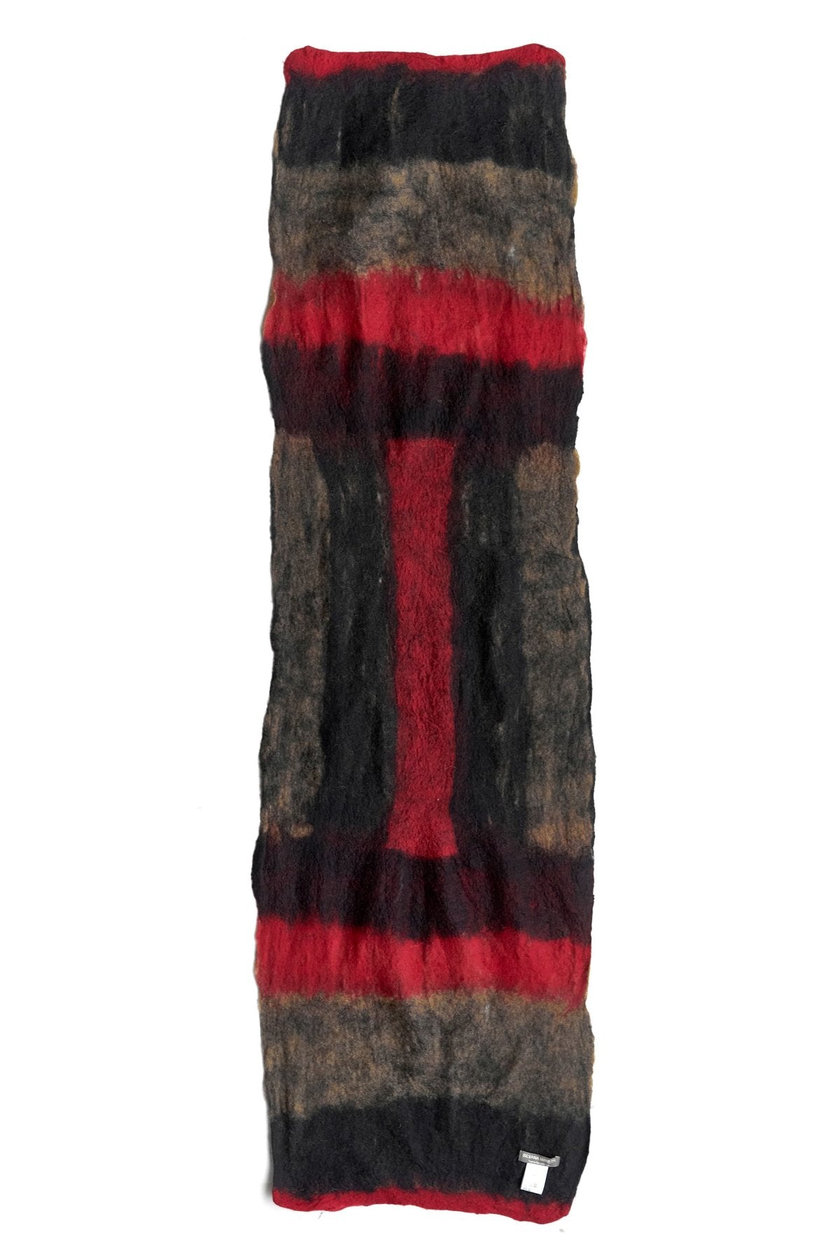 SILVANA MANETTI - CASHMERE WOOL STOLE - BARBARO RED/BLACK No.33