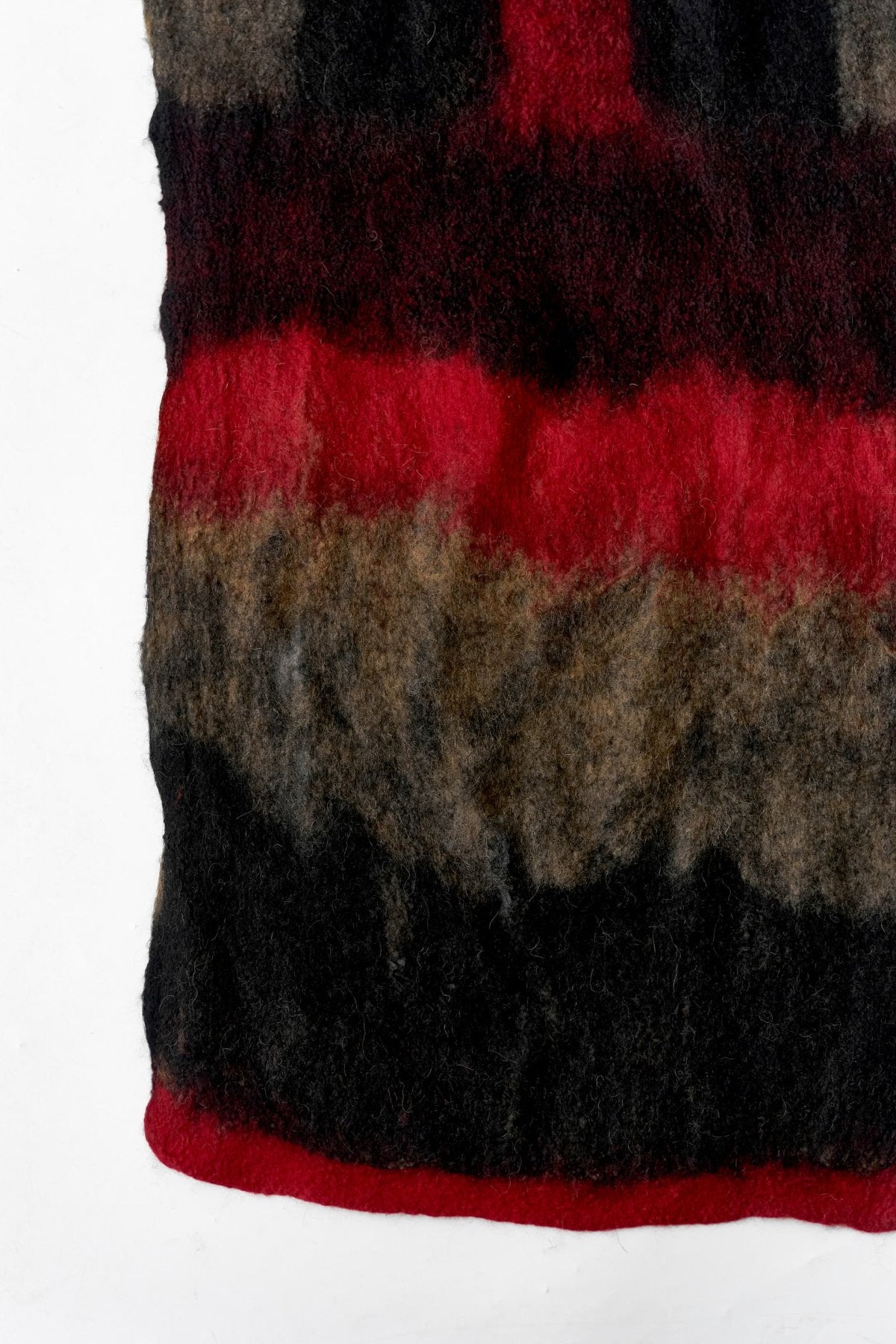 SILVANA MANETTI - CASHMERE WOOL STOLE - BARBARO RED/BLACK No.34