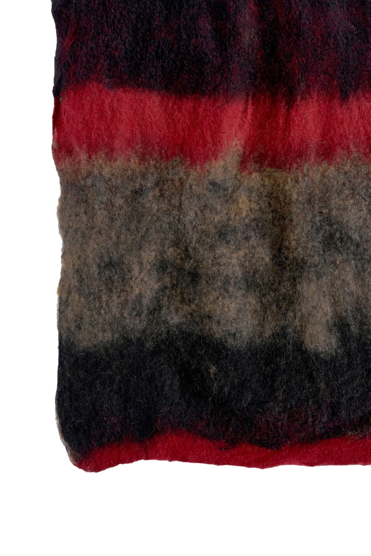 SILVANA MANETTI - CASHMERE WOOL STOLE - BARBARO RED/BLACK No.35