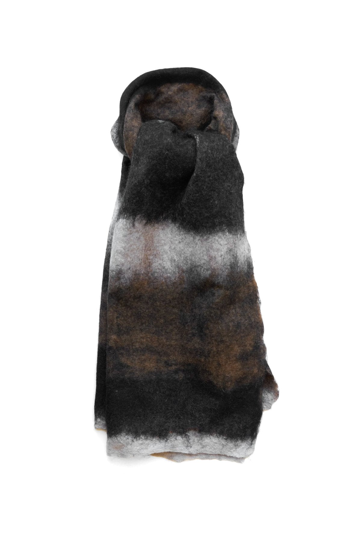 SILVANA MANETTI - CASHMERE WOOL STOLE - BARBARO ICE/BLACK No.38