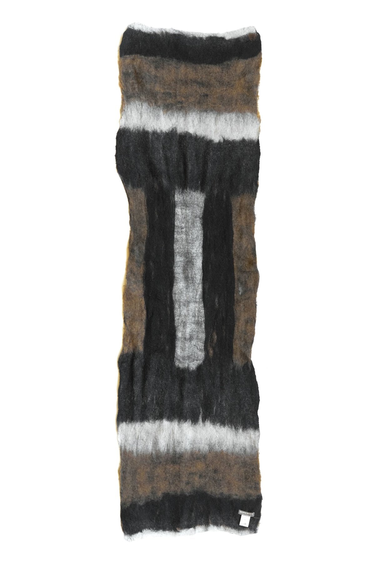 SILVANA MANETTI - CASHMERE WOOL STOLE - BARBARO ICE/BLACK No.39