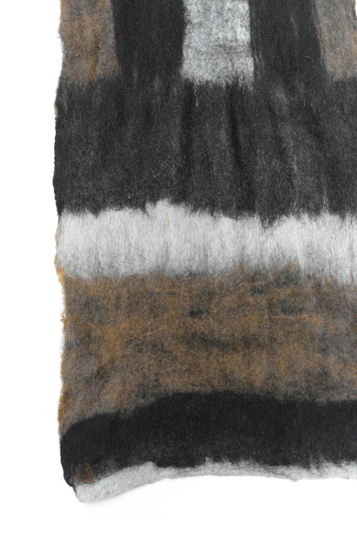 SILVANA MANETTI - CASHMERE WOOL STOLE - BARBARO ICE/BLACK No.39