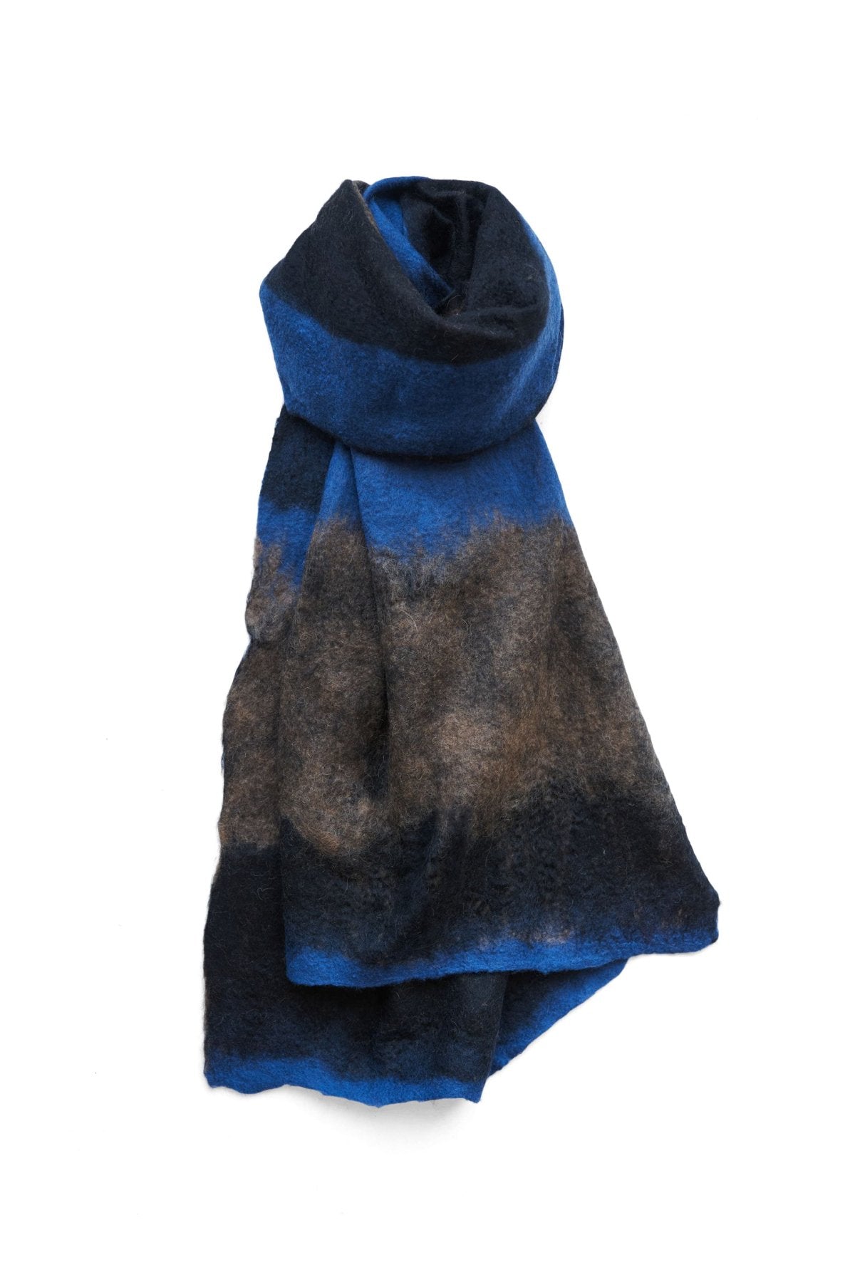 SILVANA MANETTI - CASHMERE WOOL STOLE - BARBARO SKY/BLACK No.41