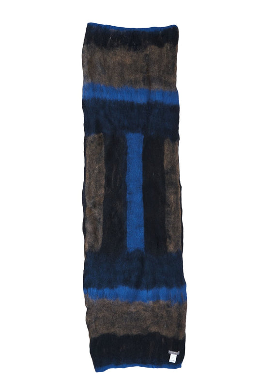 SILVANA MANETTI - CASHMERE WOOL STOLE - BARBARO SKY/BLACK No.41