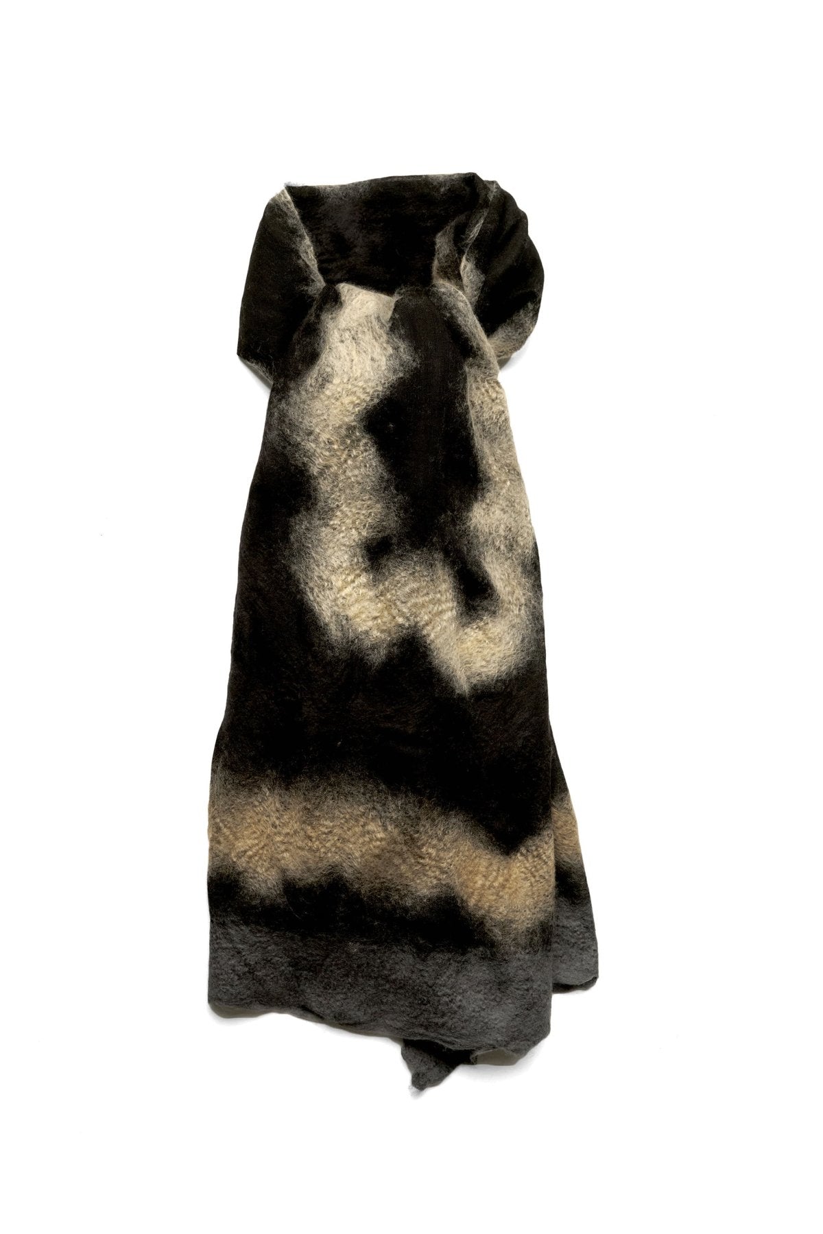 SILVANA MANETTI - CASHMERE MERINO WOOL STOLE - VINCI GRAY/BLACK No.43