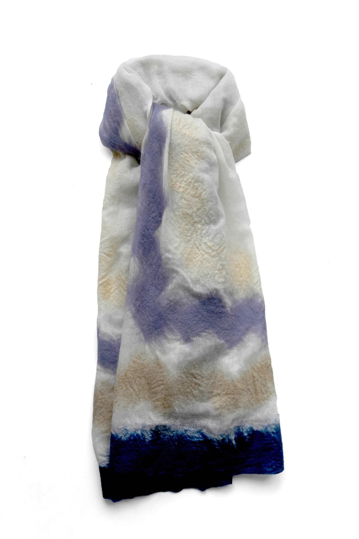 SILVANA MANETTI - CASHMERE MERINO WOOL STOLE - VINCI BLUE/WHITE No.44