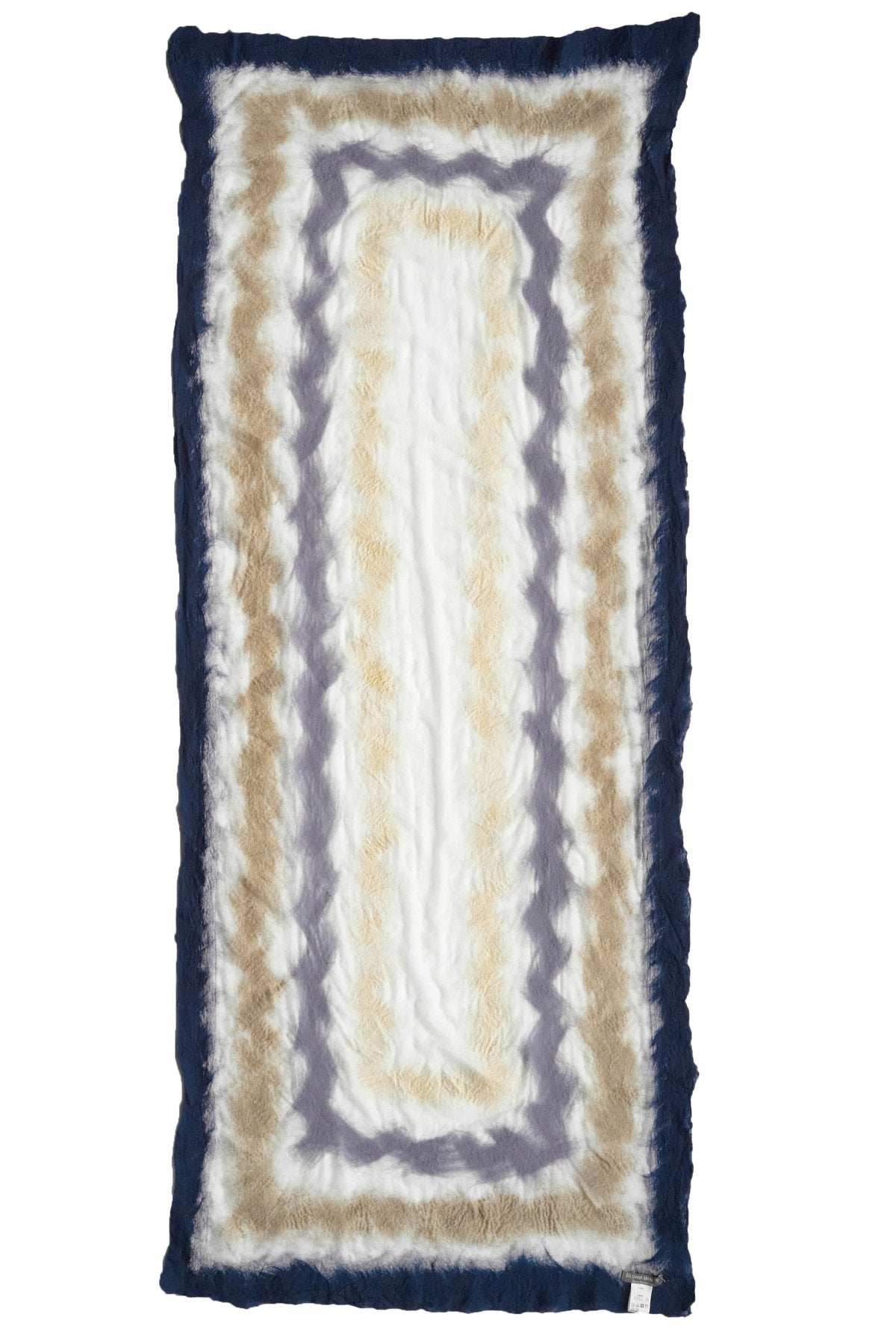 SILVANA MANETTI - CASHMERE MERINO WOOL STOLE - VINCI BLUE/WHITE No.45