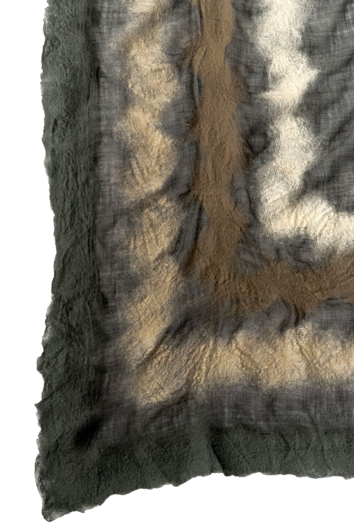 SILVANA MANETTI - CASHMERE MERINO WOOL STOLE - VINCI GREEN/BROWN No.47