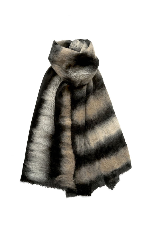 SILVANA MANETTI - CASHMERE STOLE - HERA BLACK/WHITE No.49