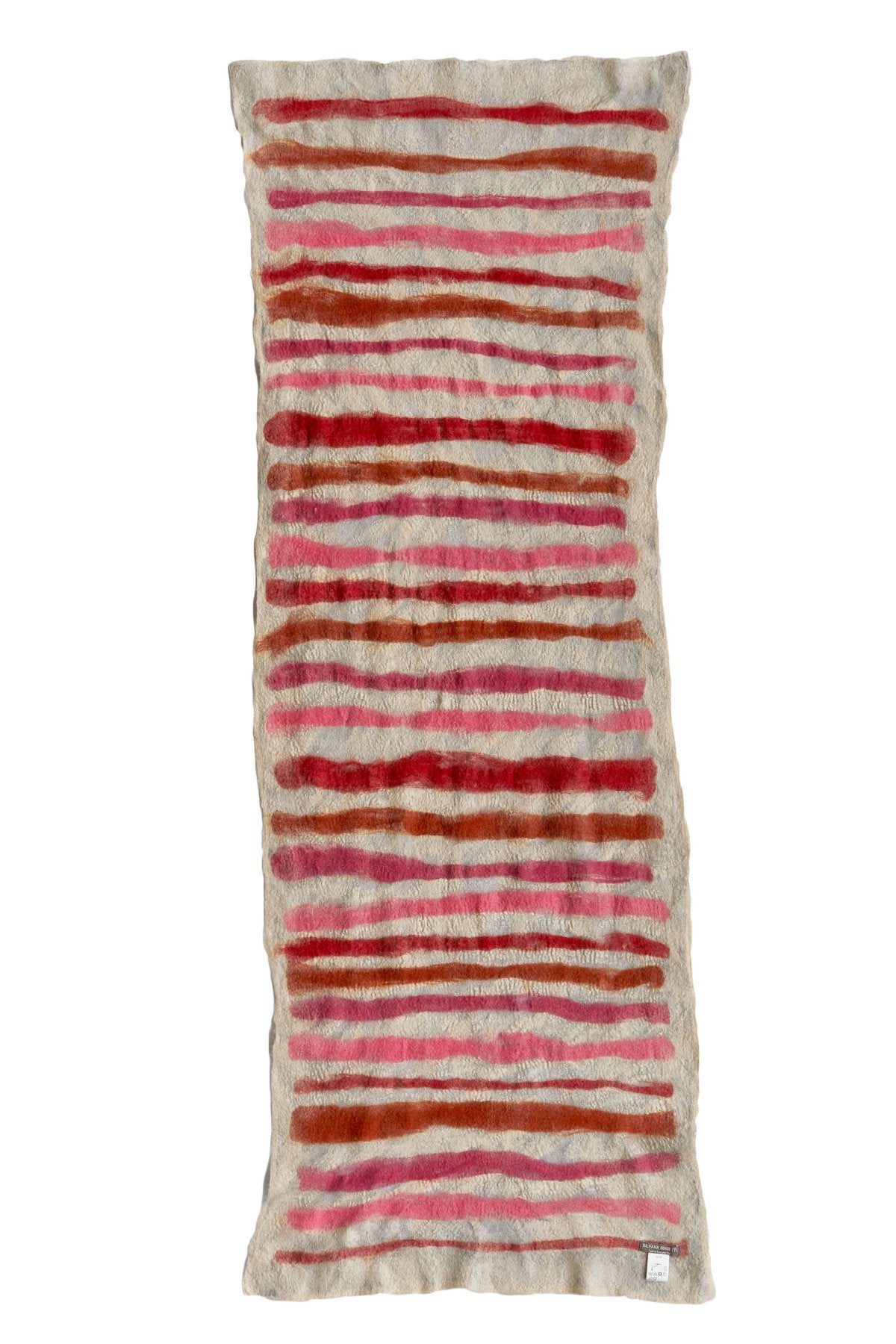 SILVANA MANETTI - SILK CASHMERE STOLE - RULER TNT LIGHT GRAY/PINK/RUST No.54