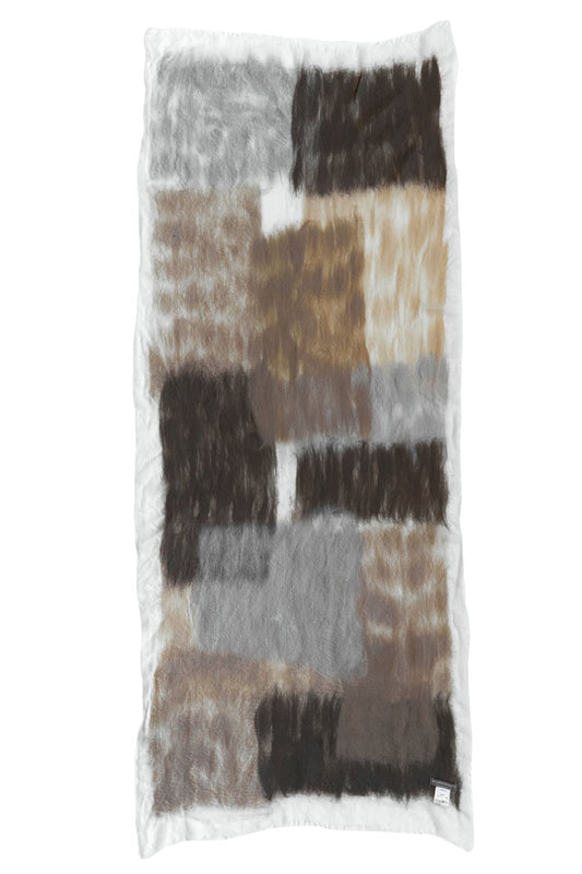 SILVANA MANETTI - CASHMERE WOOL STOLE - OLYMPIA BEIGE/ICE No.58