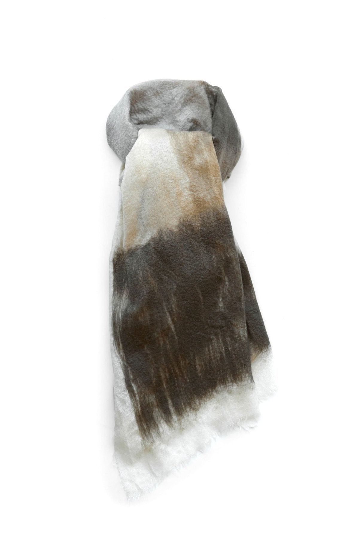 SILVANA MANETTI - CASHMERE WOOL STOLE - OLYMPIA BEIGE/ICE No.59