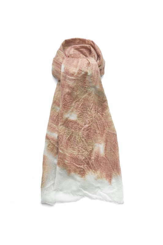 SILVANA MANETTI - CASHMERE STOLE - SAIA PINK/WHITE No.60