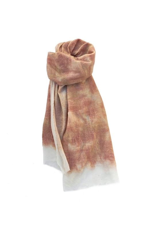 SILVANA MANETTI - CASHMERE STOLE - SAIA PINK/WHITE No.61