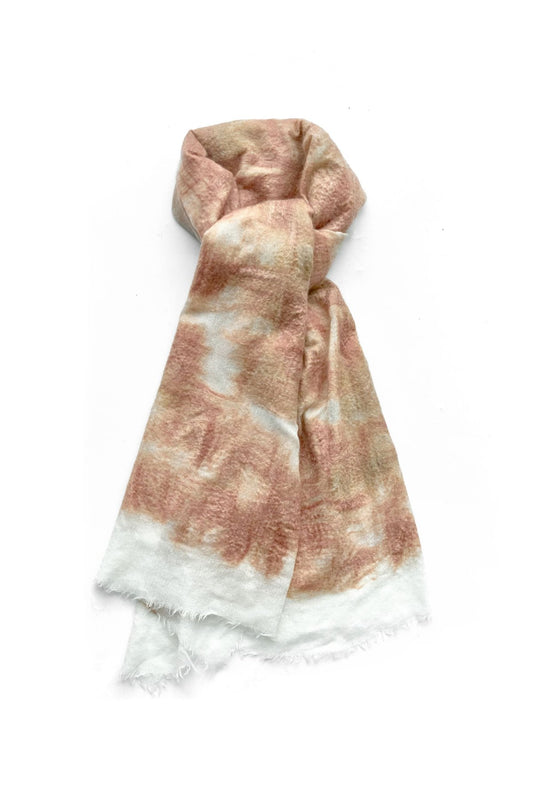 SILVANA MANETTI - CASHMERE STOLE - SAIA PINK/WHITE No.62