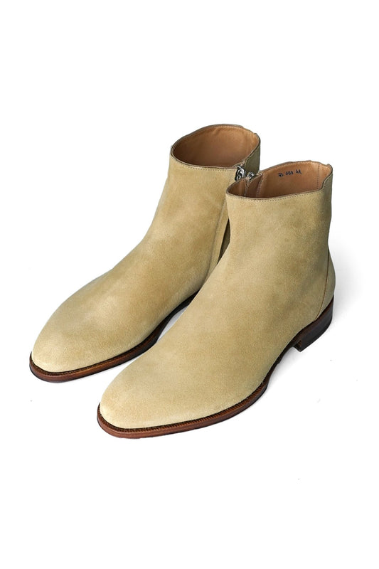 F.LLI Giacometti - FG598 - ZIP UP BOOTS - VELVINA BEIGE