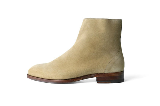 F.LLI Giacometti - FG598 - ZIP UP BOOTS - VELVINA BEIGE