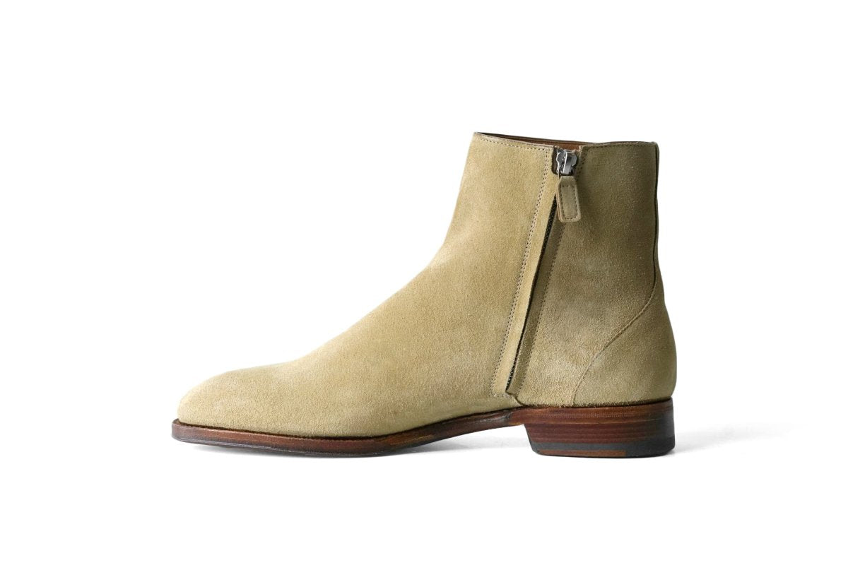 F.LLI Giacometti - FG598 - ZIP UP BOOTS - VELVINA BEIGE