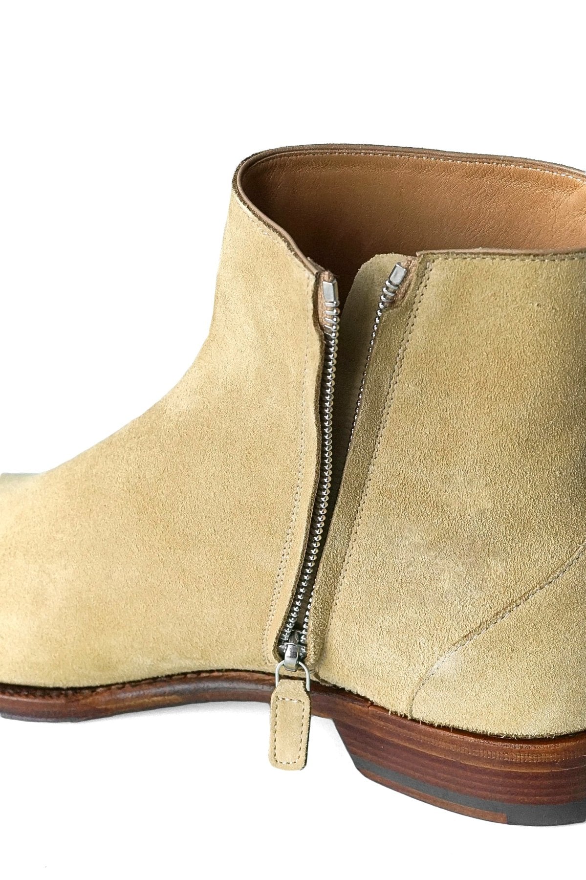 F.LLI Giacometti - FG598 - ZIP UP BOOTS - VELVINA BEIGE