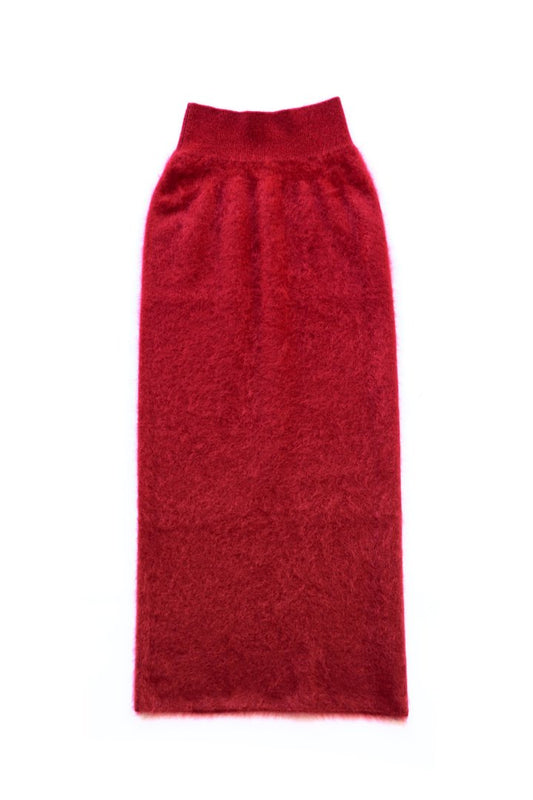 humoresque - CASHMERE FUR SKIRT - BURGUNDY