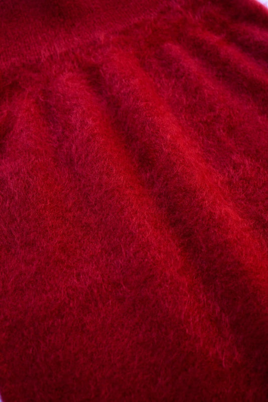 humoresque - CASHMERE FUR SKIRT - BURGUNDY