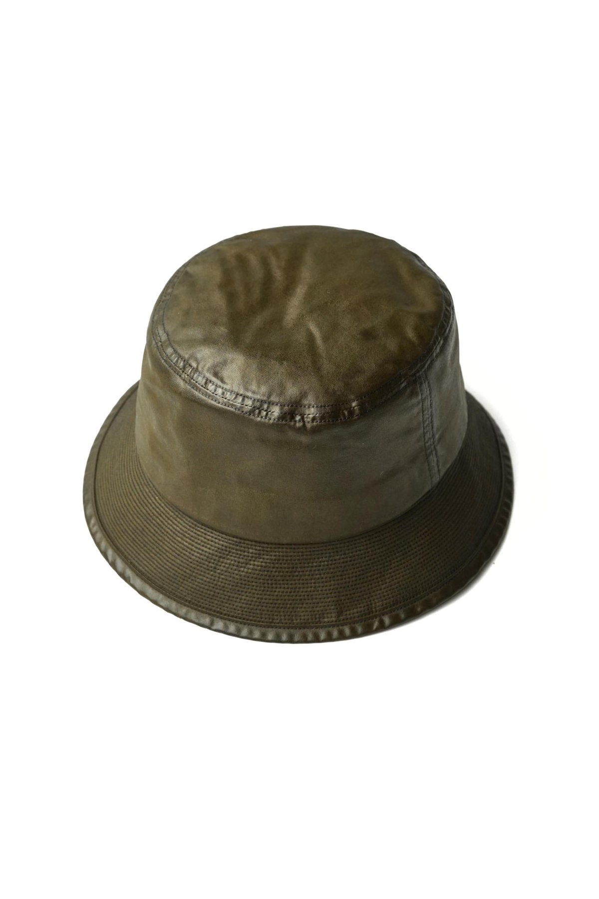 OLD JOE - ★★★ PATINA OILED CLOTH BUCKET HAT - MOSS