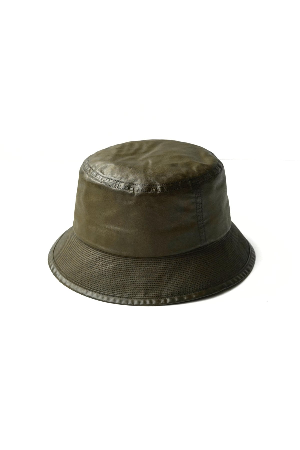 OLD JOE - ★★★ PATINA OILED CLOTH BUCKET HAT - MOSS