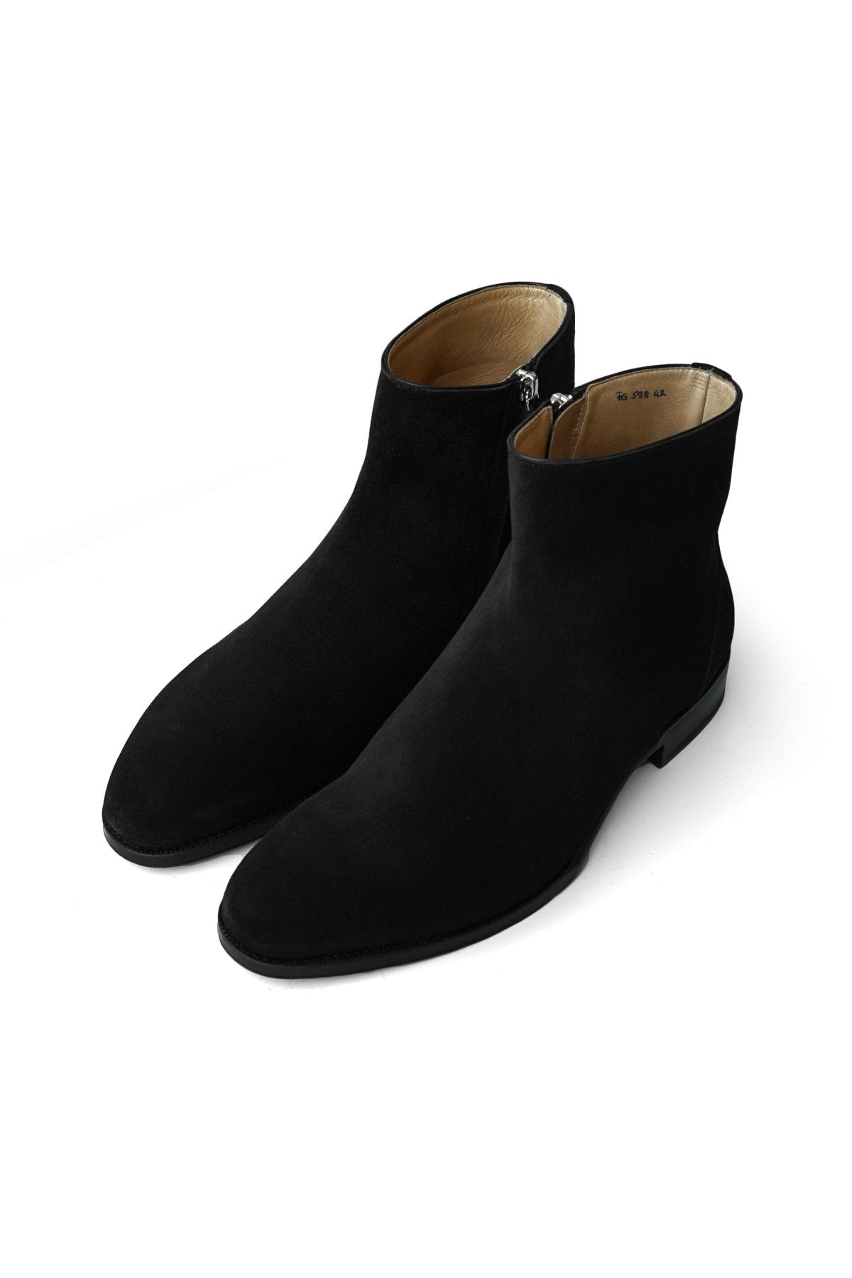 F.LLI Giacometti - FG598 - ZIP UP BOOTS - VELVINA NERO