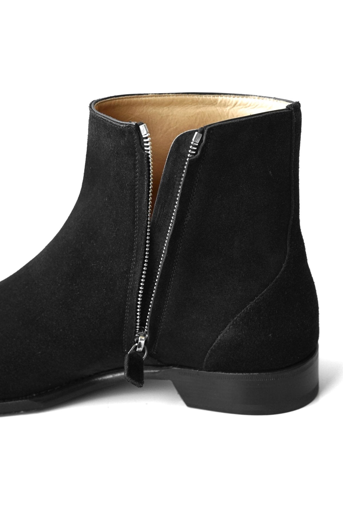 F.LLI Giacometti - FG598 - ZIP UP BOOTS - VELVINA NERO