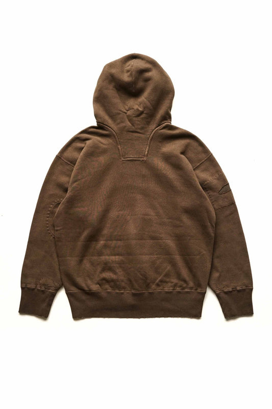 OLD JOE - PATINA COTTON SWEAT HOODIE(SCAR FACE) - MINK