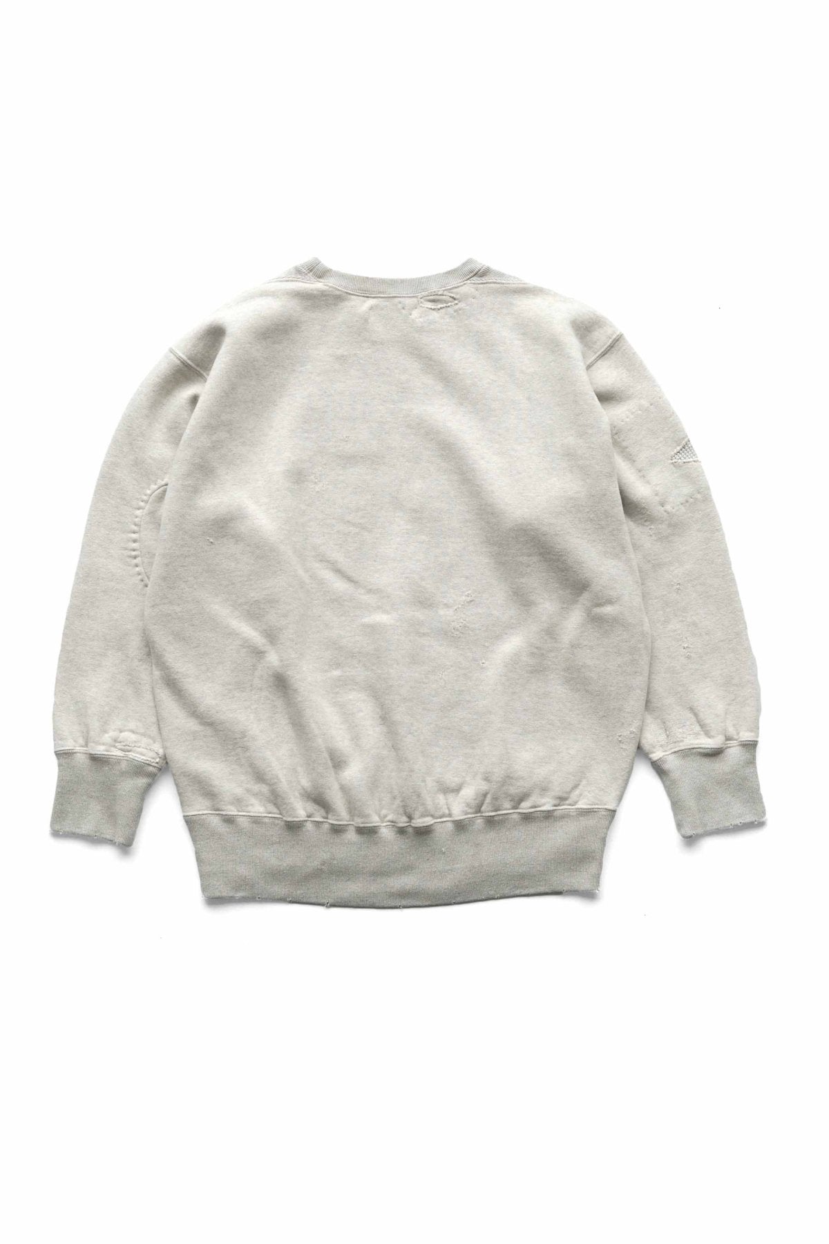 OLD JOE - PATINA COTTON SWEAT CREW-NECK(SCAR FACE) - FOG