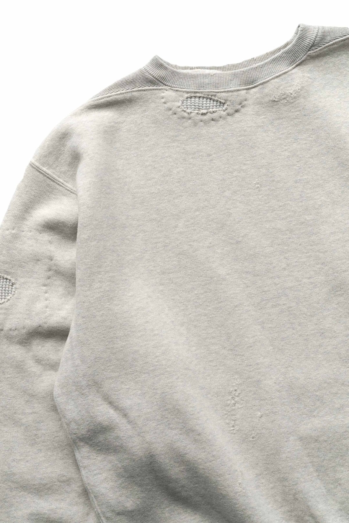 OLD JOE - PATINA COTTON SWEAT CREW-NECK(SCAR FACE) - FOG